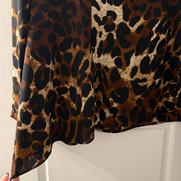 Rafaella Brown and Black Animal Print Blouse - Picture 9 of 9